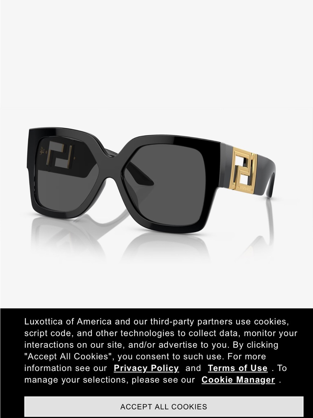 Versace Over -sizes Glasses- EUC😎